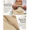 imageCOOFANDY Mens Casual Linen Pants Elastic Waist Drawstring Beach Summer Pants Lightweight Linen TrousersLight Coffe