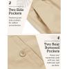 imageCOOFANDY Mens Casual Linen Pants Elastic Waist Drawstring Beach Summer Pants Lightweight Linen TrousersLight Coffe