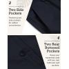 imageCOOFANDY Mens Casual Linen Pants Elastic Waist Drawstring Beach Summer Pants Lightweight Linen TrousersNavy Blue