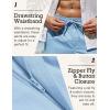 imageCOOFANDY Mens Casual Linen Pants Elastic Waist Drawstring Beach Summer Pants Lightweight Linen TrousersSky Blue