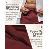 imageCOOFANDY Mens Casual Linen Pants Elastic Waist Drawstring Beach Summer Pants Lightweight Linen TrousersWine Red