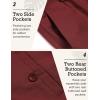 imageCOOFANDY Mens Casual Linen Pants Elastic Waist Drawstring Beach Summer Pants Lightweight Linen TrousersWine Red