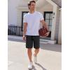 imageCOOFANDY Mens Casual Shorts Cotton Elastic Waist Drawstring Shorts Lightweight Summer Beach ShortsBlack
