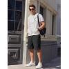 imageCOOFANDY Mens Casual Shorts Cotton Elastic Waist Drawstring Shorts Lightweight Summer Beach ShortsBlack