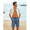 imageCOOFANDY Mens Casual Shorts Cotton Elastic Waist Drawstring Shorts Lightweight Summer Beach ShortsBlue