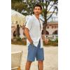 imageCOOFANDY Mens Casual Shorts Cotton Elastic Waist Drawstring Shorts Lightweight Summer Beach ShortsBlue