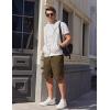 imageCOOFANDY Mens Casual Shorts Cotton Elastic Waist Drawstring Shorts Lightweight Summer Beach ShortsBrown