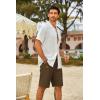 imageCOOFANDY Mens Casual Shorts Cotton Elastic Waist Drawstring Shorts Lightweight Summer Beach ShortsBrown