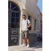 imageCOOFANDY Mens Casual Shorts Cotton Elastic Waist Drawstring Shorts Lightweight Summer Beach ShortsCamouflage