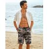 imageCOOFANDY Mens Casual Shorts Cotton Elastic Waist Drawstring Shorts Lightweight Summer Beach ShortsCamouflage