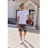 imageCOOFANDY Mens Casual Shorts Cotton Elastic Waist Drawstring Shorts Lightweight Summer Beach ShortsCamouflage