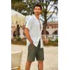 imageCOOFANDY Mens Casual Shorts Cotton Elastic Waist Drawstring Shorts Lightweight Summer Beach ShortsDark Green