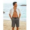 imageCOOFANDY Mens Casual Shorts Cotton Elastic Waist Drawstring Shorts Lightweight Summer Beach ShortsDark Grey