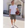 imageCOOFANDY Mens Casual Shorts Cotton Elastic Waist Drawstring Shorts Lightweight Summer Beach ShortsDark Grey