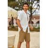 imageCOOFANDY Mens Casual Shorts Cotton Elastic Waist Drawstring Shorts Lightweight Summer Beach ShortsTurmeric