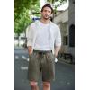 imageCOOFANDY Mens Casual Shorts Stretch Drawstring Summer Beach Shorts Chino Golf Shorts with PocketsArmy Green