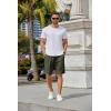 imageCOOFANDY Mens Casual Shorts Stretch Drawstring Summer Beach Shorts Chino Golf Shorts with PocketsArmy Green