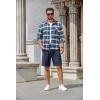 imageCOOFANDY Mens Casual Shorts Stretch Drawstring Summer Beach Shorts Chino Golf Shorts with PocketsNavy Blue