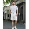 imageCOOFANDY Mens Casual Shorts Stretch Drawstring Summer Beach Shorts Chino Golf Shorts with PocketsWhite