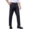 imageCOOFANDY Mens Classic Fit Dress Pants Flat Front Straight Formal Pants Wrinkle Free Expandable Waist Suit PantsBlack