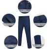 imageCOOFANDY Mens Classic Fit Dress Pants Flat Front Straight Formal Pants Wrinkle Free Expandable Waist Suit PantsBlue
