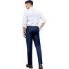 imageCOOFANDY Mens Classic Fit Dress Pants Flat Front Straight Formal Pants Wrinkle Free Expandable Waist Suit PantsBlue