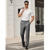 imageCOOFANDY Mens Classic Fit Dress Pants Flat Front Straight Formal Pants Wrinkle Free Expandable Waist Suit PantsGrey