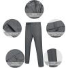 imageCOOFANDY Mens Classic Fit Dress Pants Flat Front Straight Formal Pants Wrinkle Free Expandable Waist Suit PantsGrey