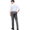 imageCOOFANDY Mens Classic Fit Dress Pants Flat Front Straight Formal Pants Wrinkle Free Expandable Waist Suit PantsGrey