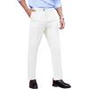 imageCOOFANDY Mens Classic Fit Dress Pants Flat Front Straight Formal Pants Wrinkle Free Expandable Waist Suit PantsWhite