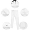 imageCOOFANDY Mens Classic Fit Dress Pants Flat Front Straight Formal Pants Wrinkle Free Expandable Waist Suit PantsWhite