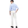 imageCOOFANDY Mens Classic Fit Dress Pants Flat Front Straight Formal Pants Wrinkle Free Expandable Waist Suit PantsWhite