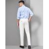 imageCOOFANDY Mens Classic Fit Dress Pants Flat Front Straight Formal Pants Wrinkle Free Expandable Waist Suit PantsWhite