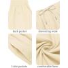 imageCOOFANDY Mens Cotton Linen Harem Pants Drawstring Casual Cropped Trousers Lightweight Loose Beach Yoga Pants with PocketsBeige