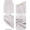 imageCOOFANDY Mens Cotton Linen Harem Pants Drawstring Casual Cropped Trousers Lightweight Loose Beach Yoga Pants with PocketsLight Grey