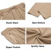 imageCOOFANDY Mens Hiking Pants Lightweight Athletic Pants Quick Dry Active Running Joggers with Zipper PocketsKhaki