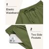 imageCOOFANDY Mens Linen Casual Lightweight Pants Elastic Waist Drawstring Beach Pants with PocketsArmy Green