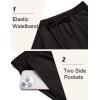 imageCOOFANDY Mens Linen Casual Lightweight Pants Elastic Waist Drawstring Beach Pants with PocketsBlack