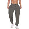 imageCOOFANDY Mens Linen Casual Lightweight Pants Elastic Waist Drawstring Beach Pants with PocketsDark Gray