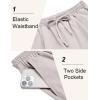 imageCOOFANDY Mens Linen Casual Lightweight Pants Elastic Waist Drawstring Beach Pants with PocketsLight Grey