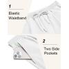 imageCOOFANDY Mens Linen Casual Lightweight Pants Elastic Waist Drawstring Beach Pants with PocketsWhite