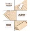 imageCOOFANDY Mens Linen Harem Capri Pants Casual Lightweight Drawstring Yoga Pants Baggy 34 Beach TrousersLight Khaki
