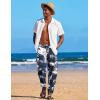imageCOOFANDY Mens Linen Harem Drawstring Pants Casual Elastic Waist Lightweight Trouser Hippie Summer Beach Yoga PantsPat3