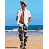 imageCOOFANDY Mens Linen Harem Drawstring Pants Casual Elastic Waist Lightweight Trouser Hippie Summer Beach Yoga PantsPat4