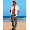 imageCOOFANDY Mens Linen Harem Drawstring Pants Casual Elastic Waist Lightweight Trouser Hippie Summer Beach Yoga PantsPat5