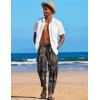 imageCOOFANDY Mens Linen Harem Drawstring Pants Casual Elastic Waist Lightweight Trouser Hippie Summer Beach Yoga PantsPat6