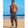 imageCOOFANDY Mens Linen Harem Drawstring Pants Casual Elastic Waist Lightweight Trouser Hippie Summer Beach Yoga PantsPat6