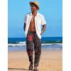 imageCOOFANDY Mens Linen Harem Drawstring Pants Casual Elastic Waist Lightweight Trouser Hippie Summer Beach Yoga PantsPat7