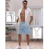imageCOOFANDY Mens Linen Shorts Elastic Waist Drawstring Casual Summer Beach ShortsAlight Blue