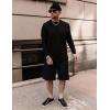 imageCOOFANDY Mens Linen Shorts Elastic Waist Drawstring Casual Summer Beach ShortsBlack